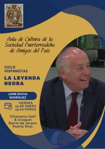 Cartel conferencia Leyenda Negra con Jaime Rocha