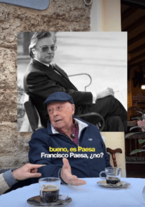 Una imagen compuesta que muestra al exagente Jaime Rocha sentado a una mesa de café, gesticulando mientras habla durante una entrevista.