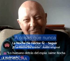 Jaime Rocha en un momento distendido de la entrevista en "La Noche De Héctor"